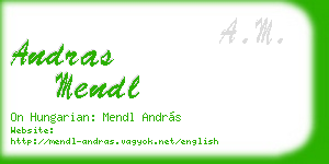 andras mendl business card