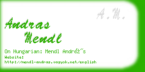 andras mendl business card